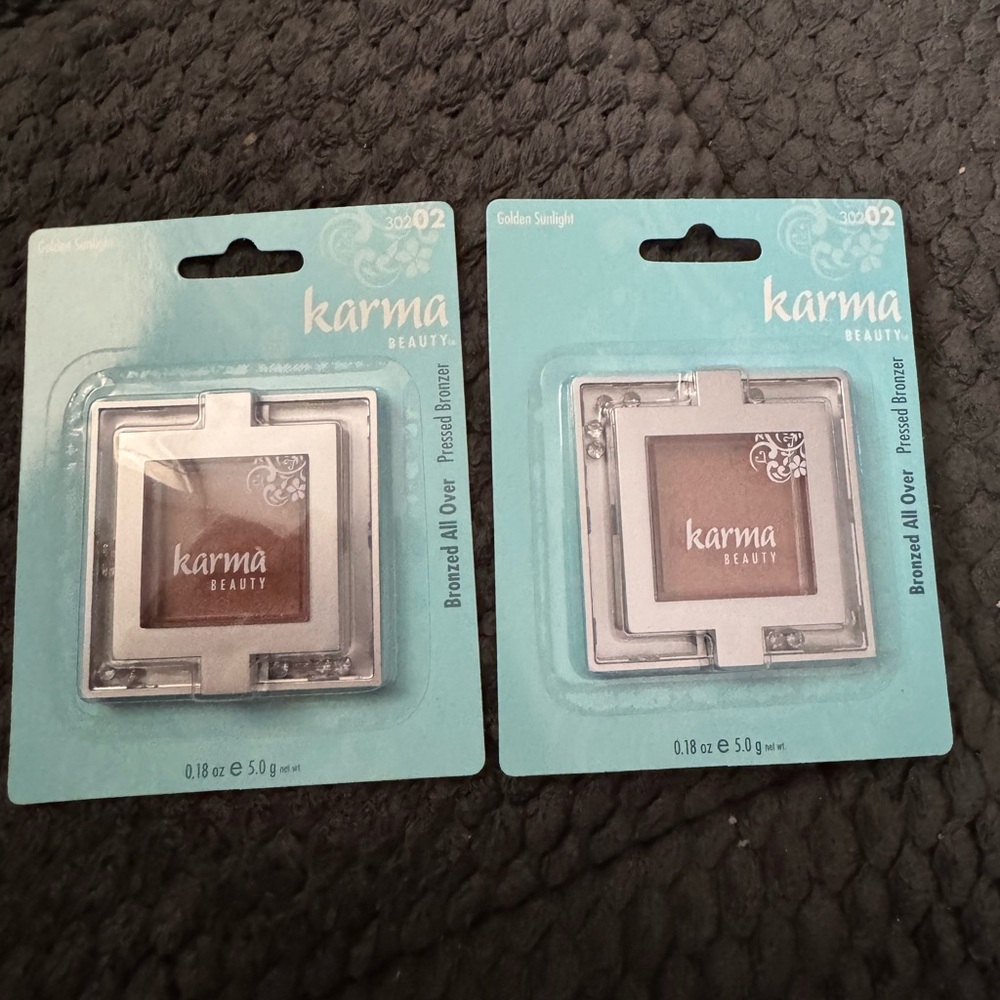 Karma Beauty Golden Sunlight Pressed Bronzer 2 Pack NEW SEALED